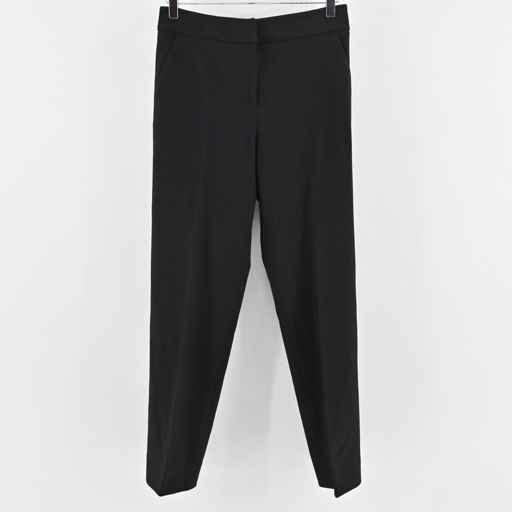 Vtg ARMANI COLLEZIONI Womens Black Wool‎ Pants Size 6 Classic High Rise Straight